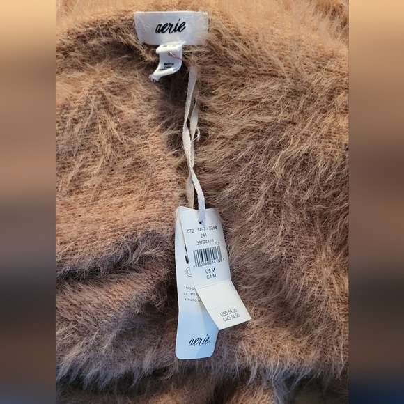 Aerie Eyelash Drop Shoulder Shortsleeve Soft Open Front Cardigan Sweater - Picture 3 of 11